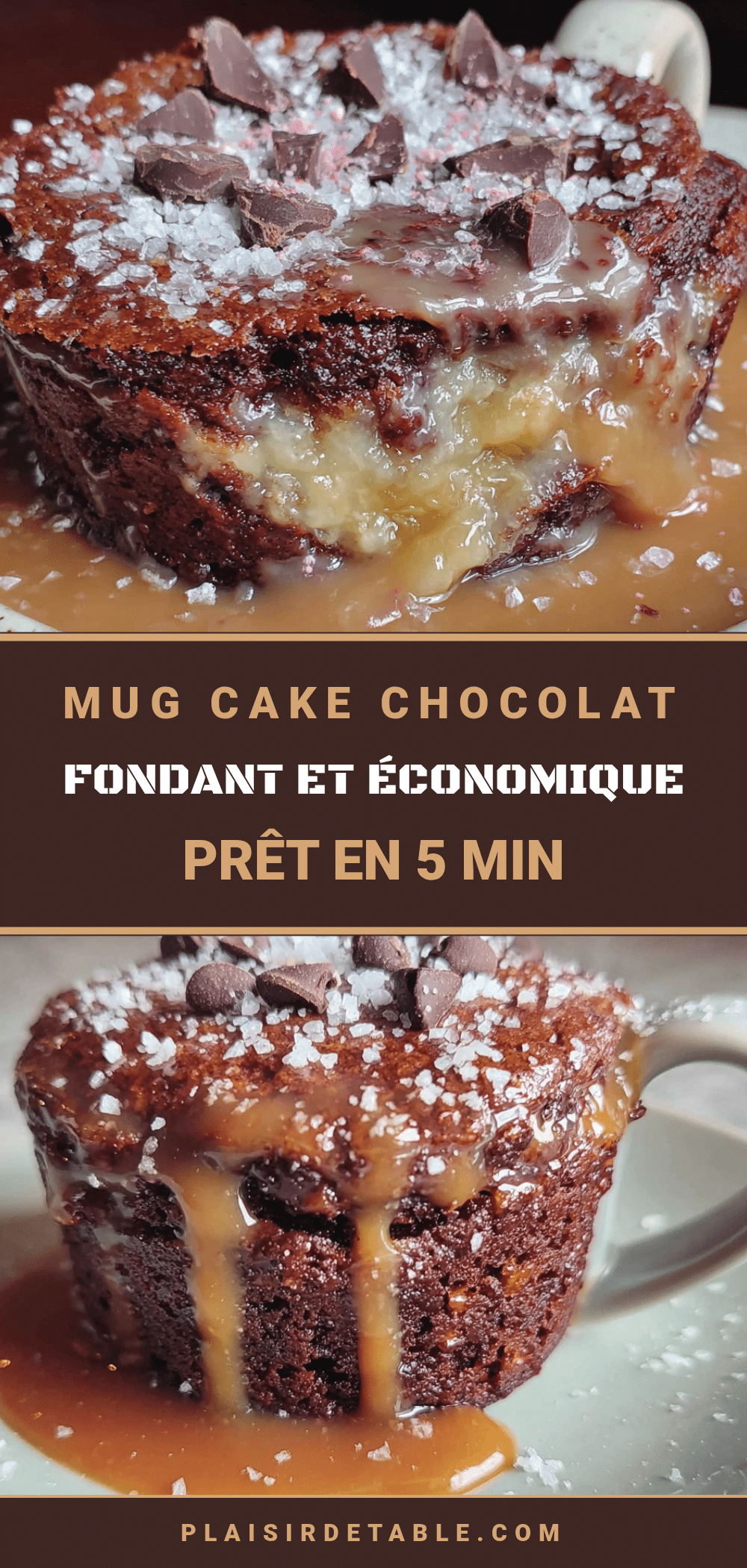 mug cake chocolat fondant économique recipe