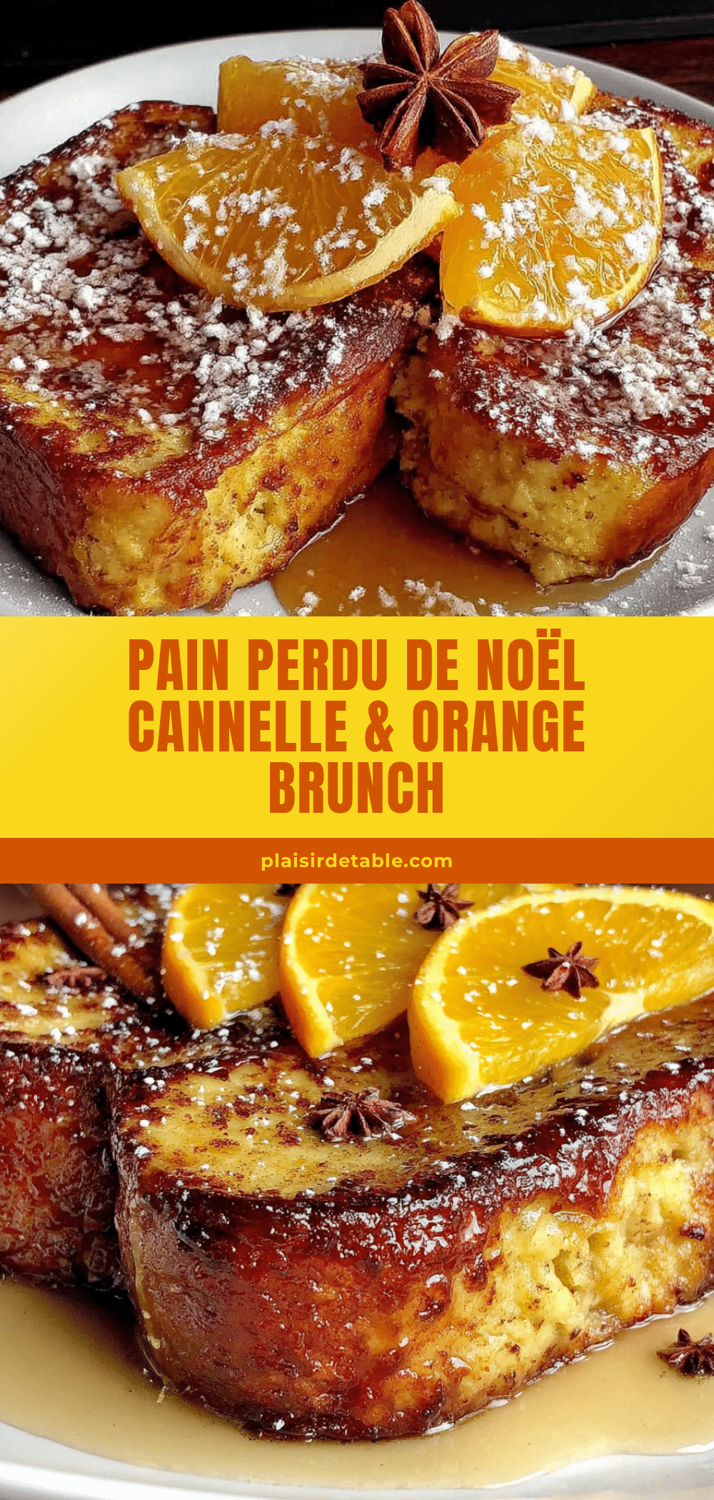 pain perdu de Noël cannelle orange recipe