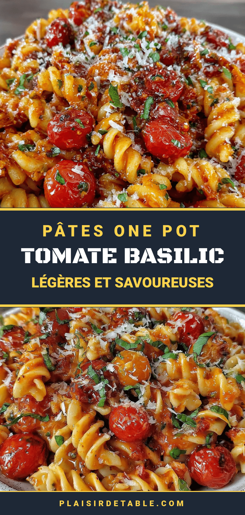 pâtes one pot tomate basilic légères recipe