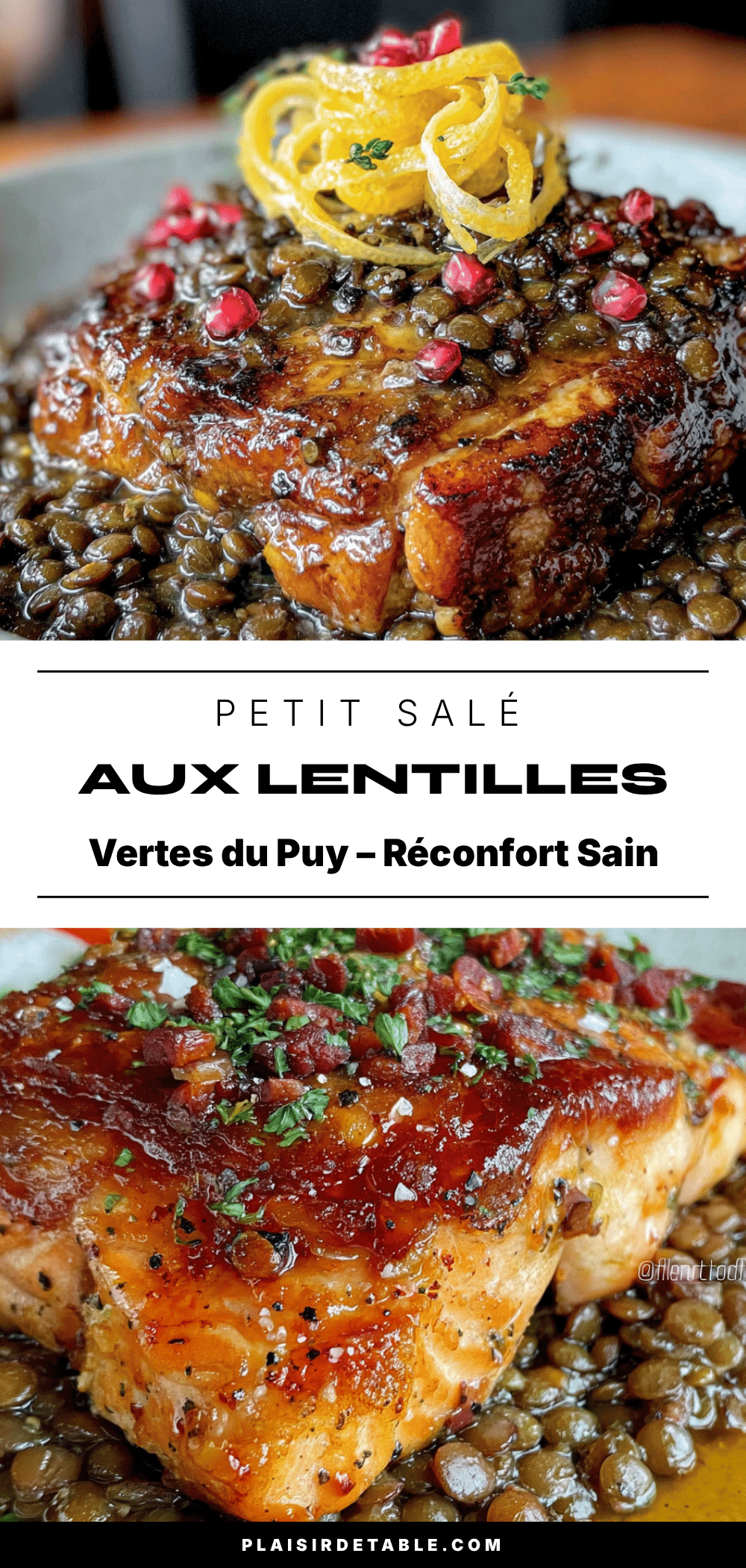 petit salé aux lentilles vertes du Puy recipe