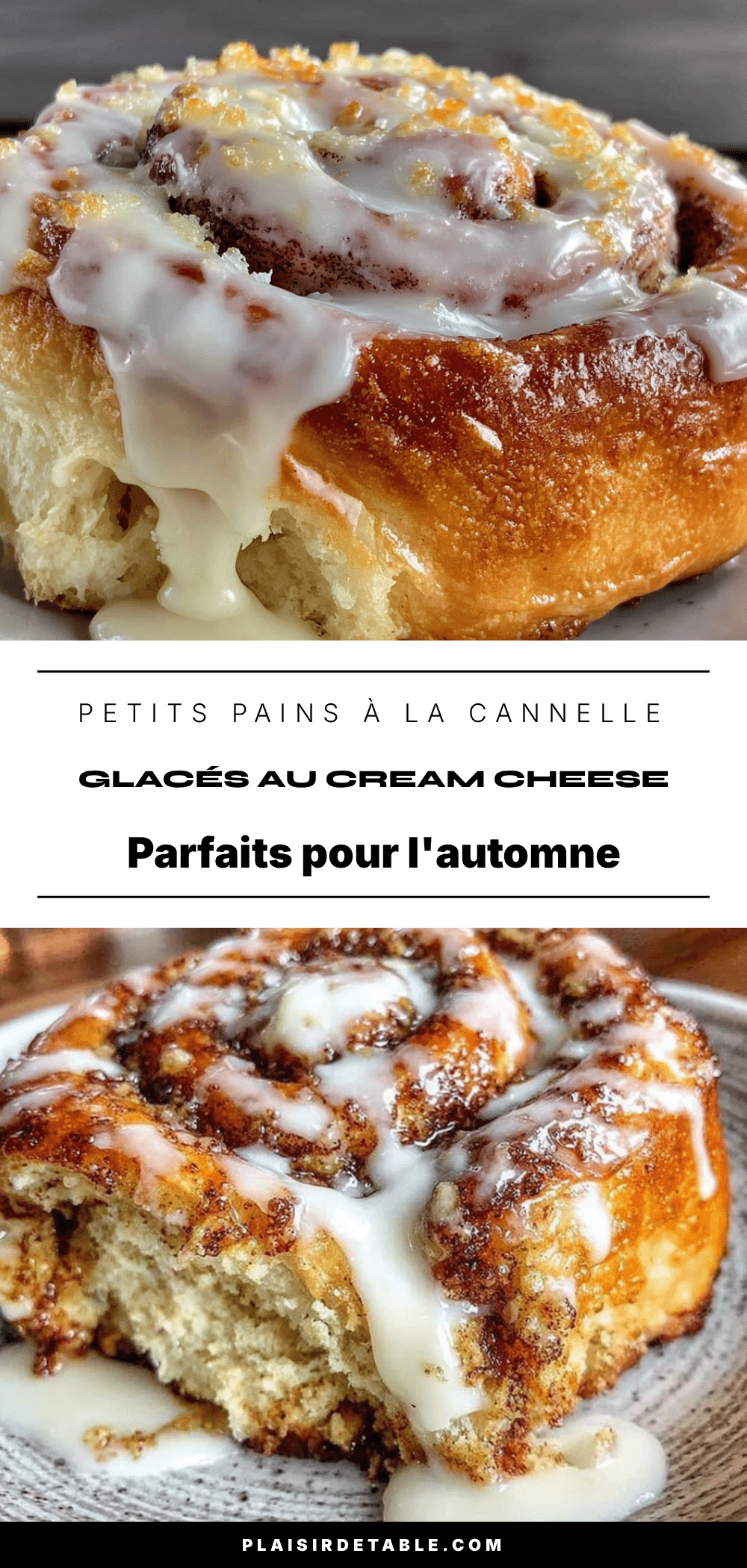 petits pains à la cannelle glacés au cream cheese recipe
