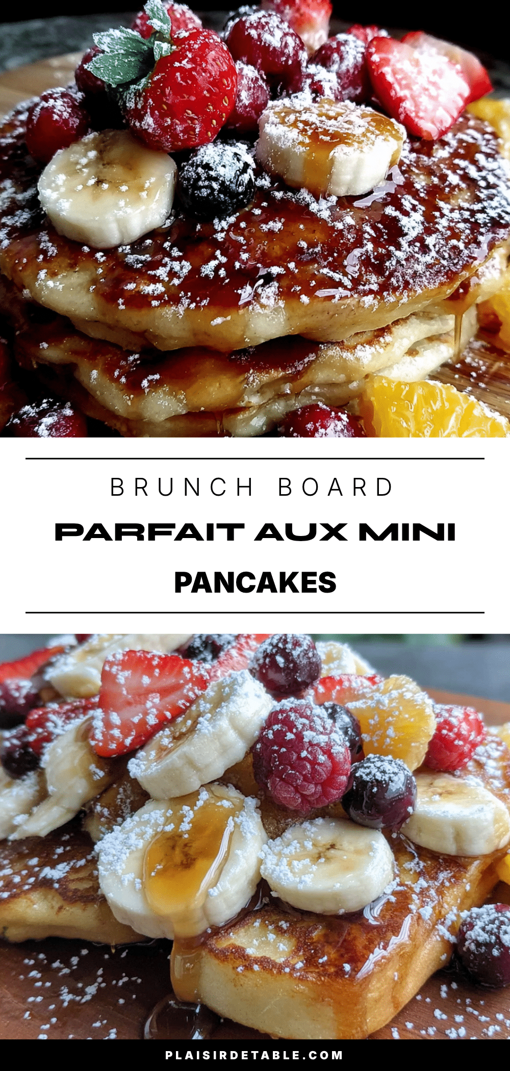 planche brunch parfaite mini pancakes fruits frais recipe