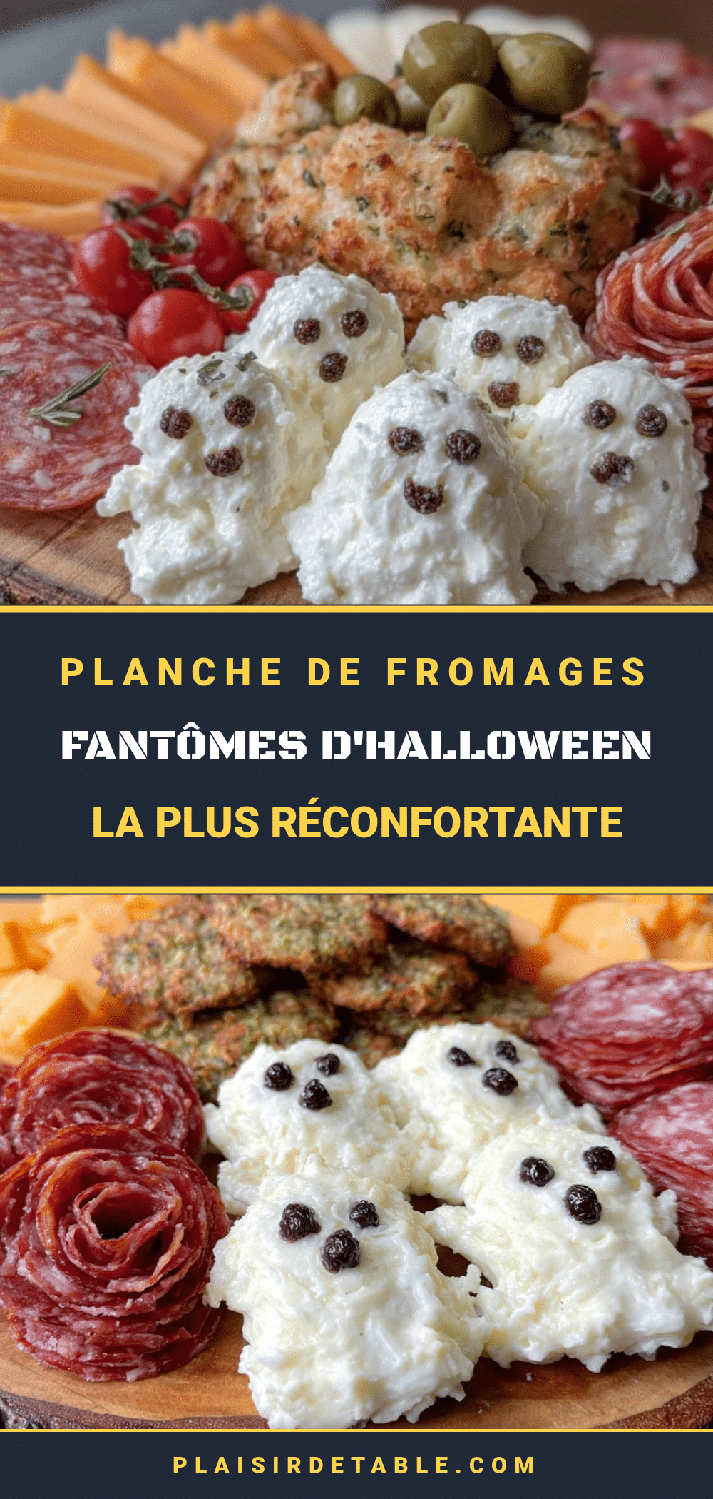 planche de fromages fantômes halloween recipe