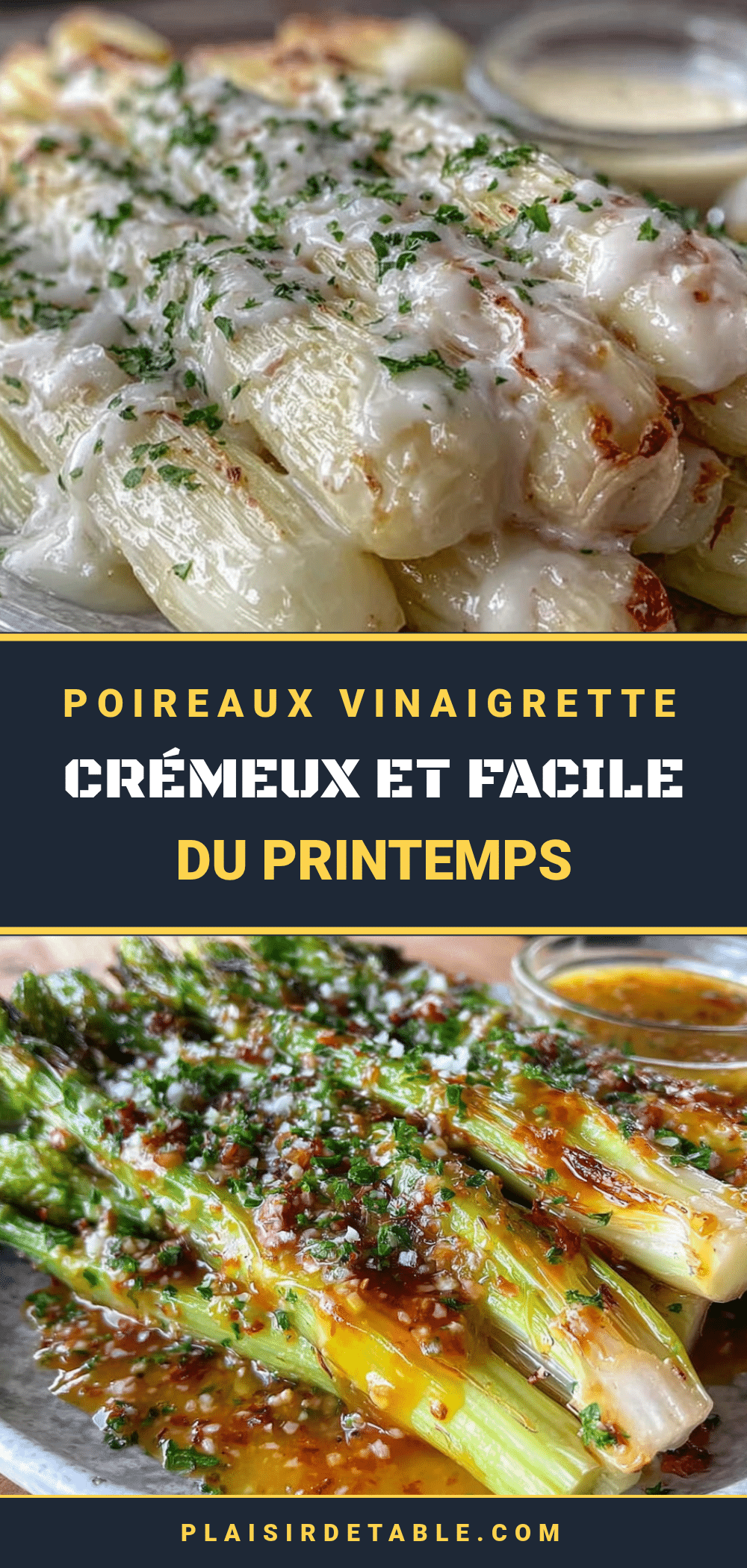 poireaux vinaigrette crémeux recipe