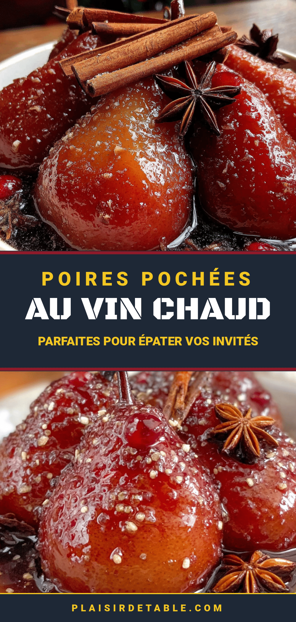 poires pochées au vin chaud recipe