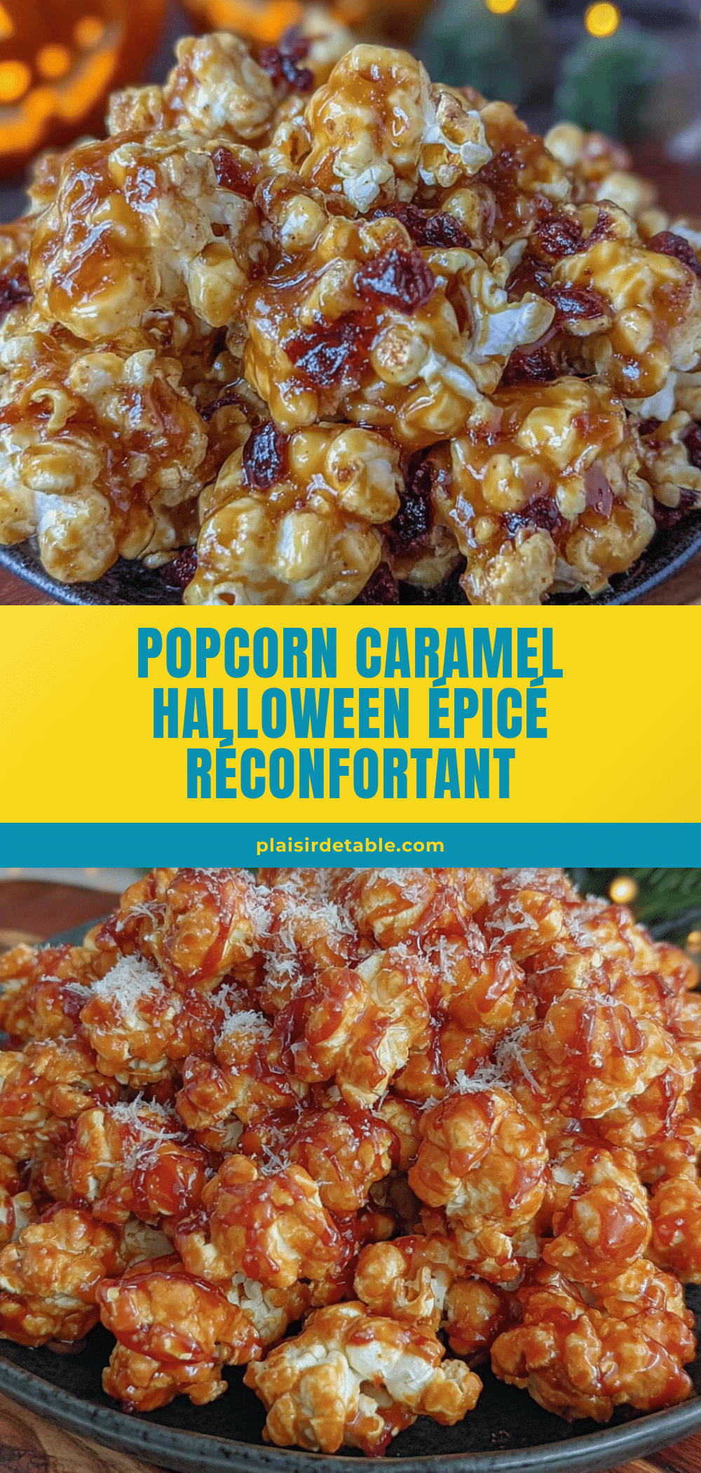 popcorn caramel halloween épicé réconfortant recipe