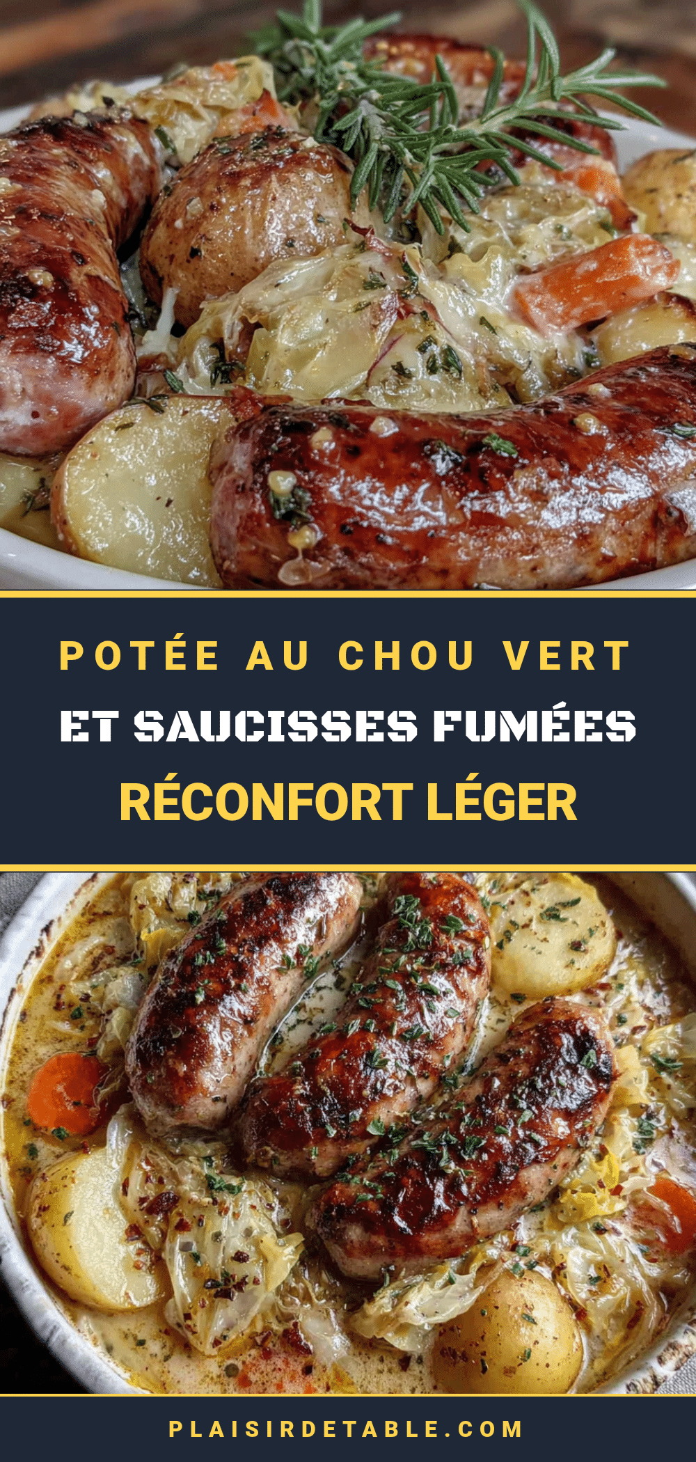 potée au chou vert et saucisses fumées recipe