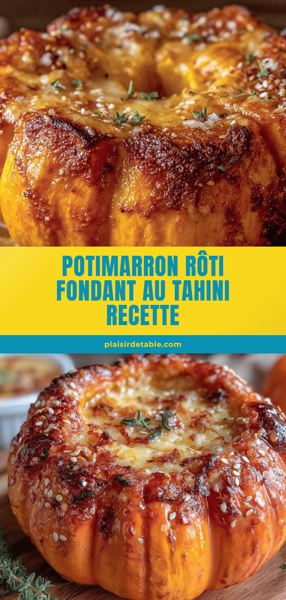 potimarron rôti au tahini à lérable recipe