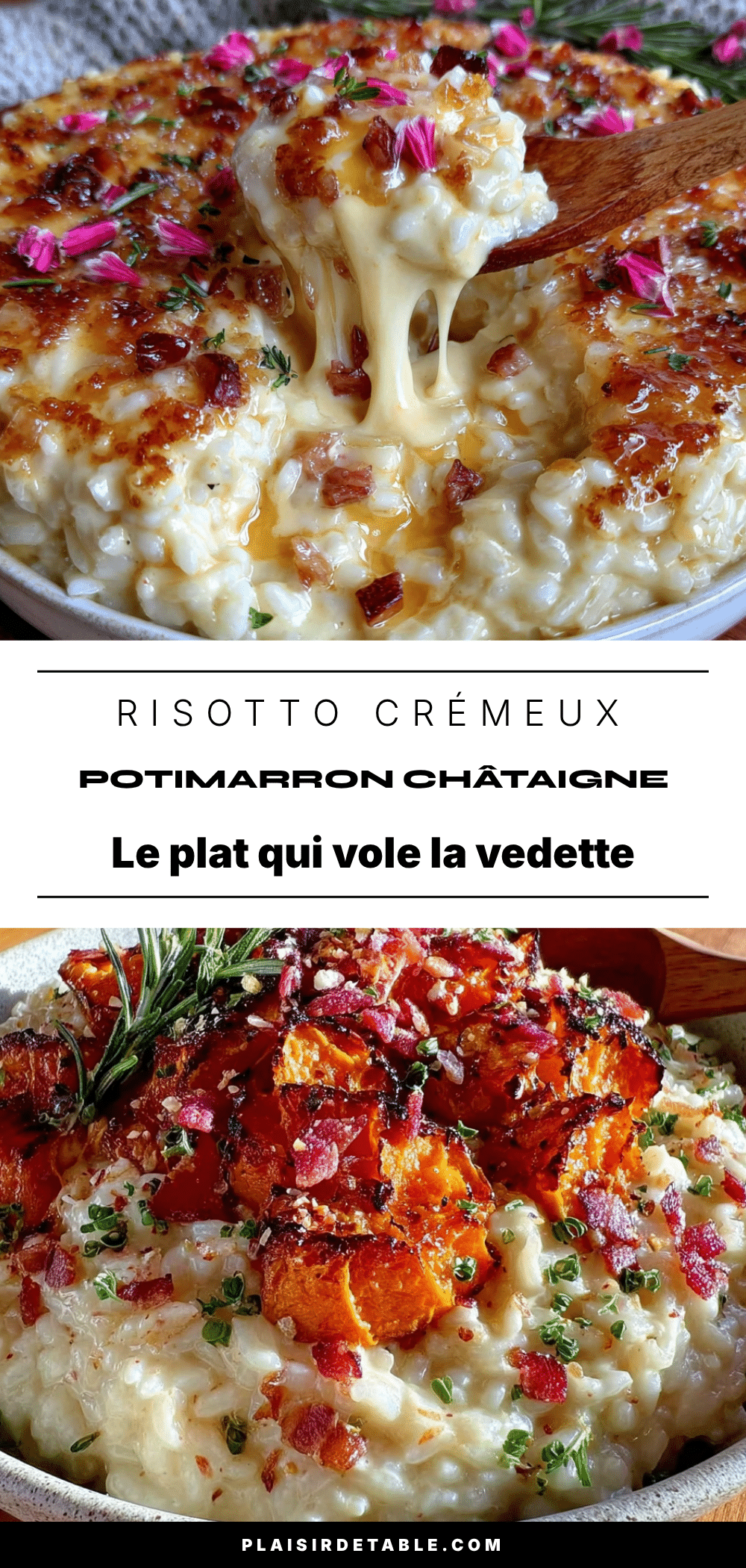 risotto crémeux potimarron châtaigne recipe