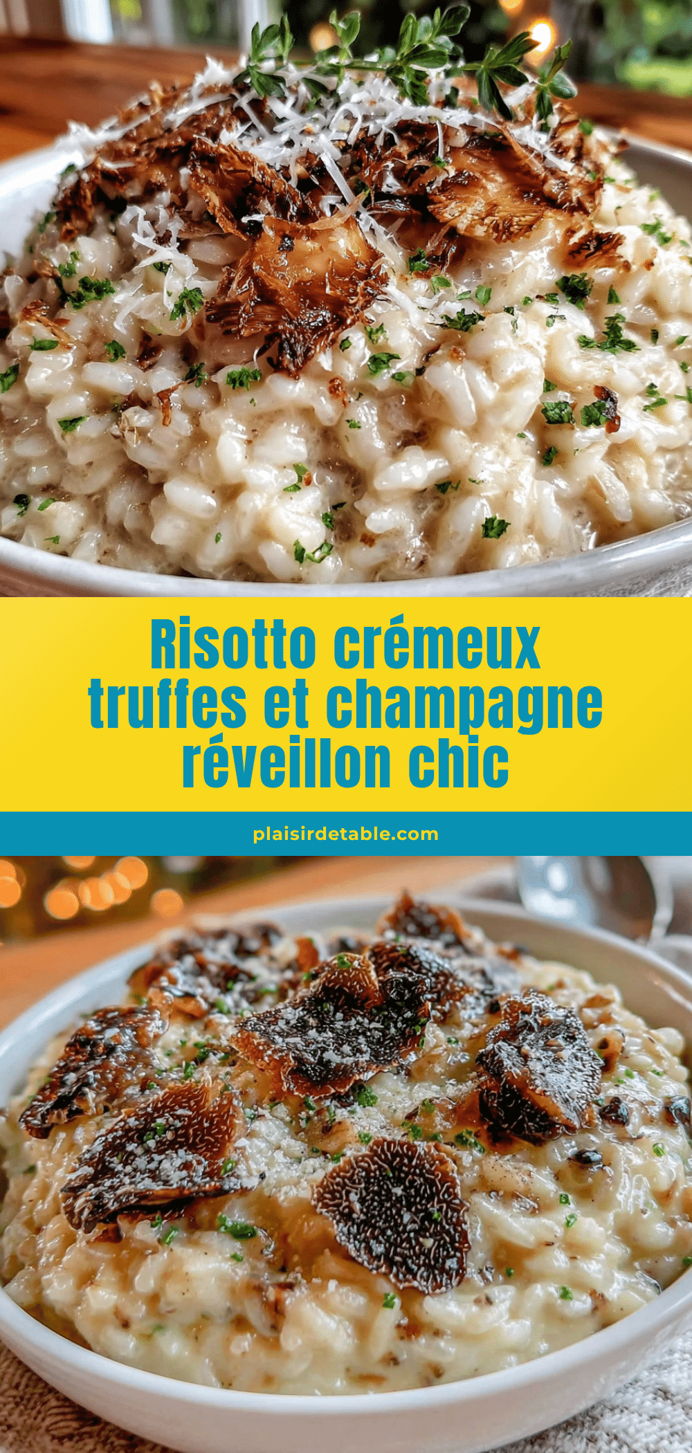 risotto crémeux truffes champagne recipe