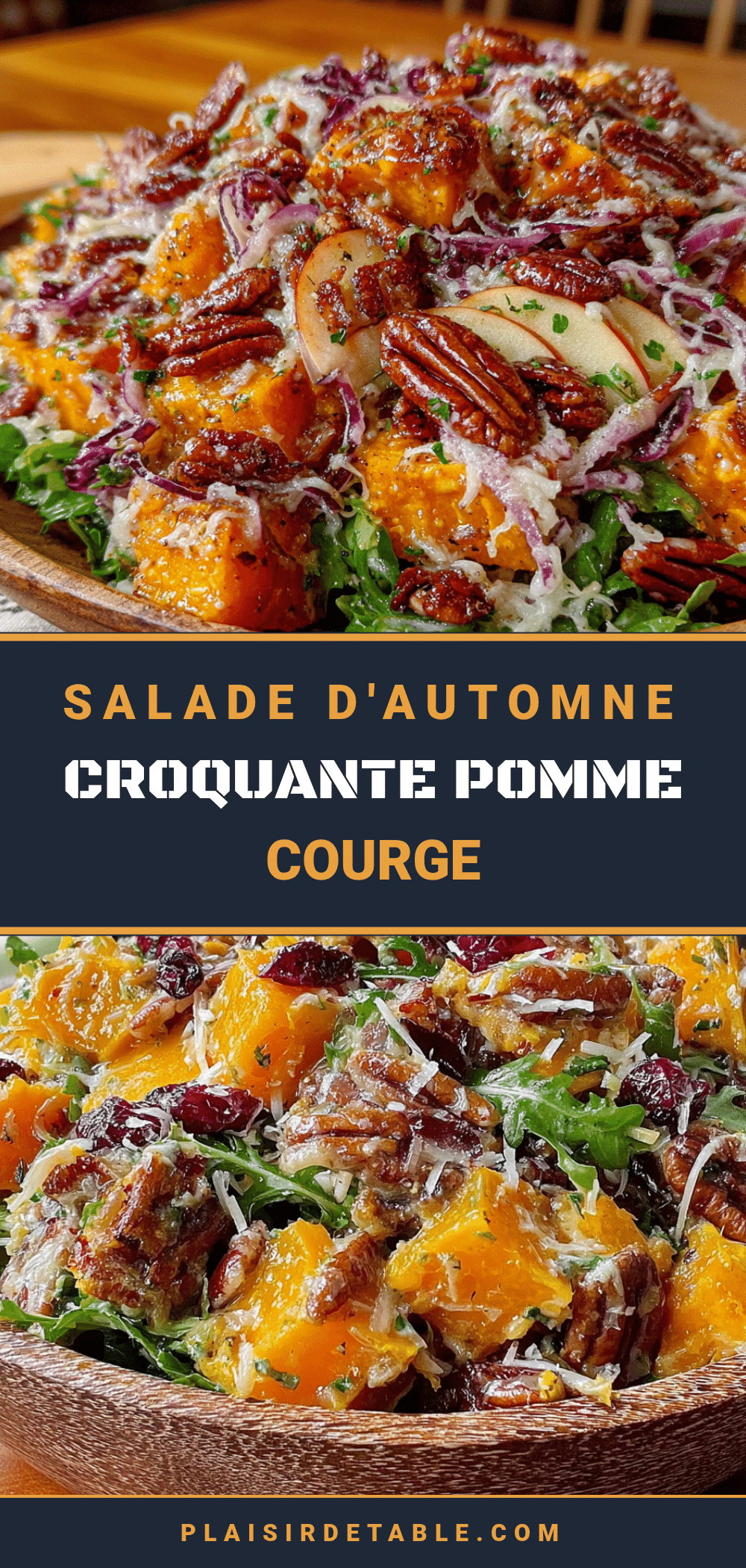 salade d’automne croquante à la courge et à la pomme recipe