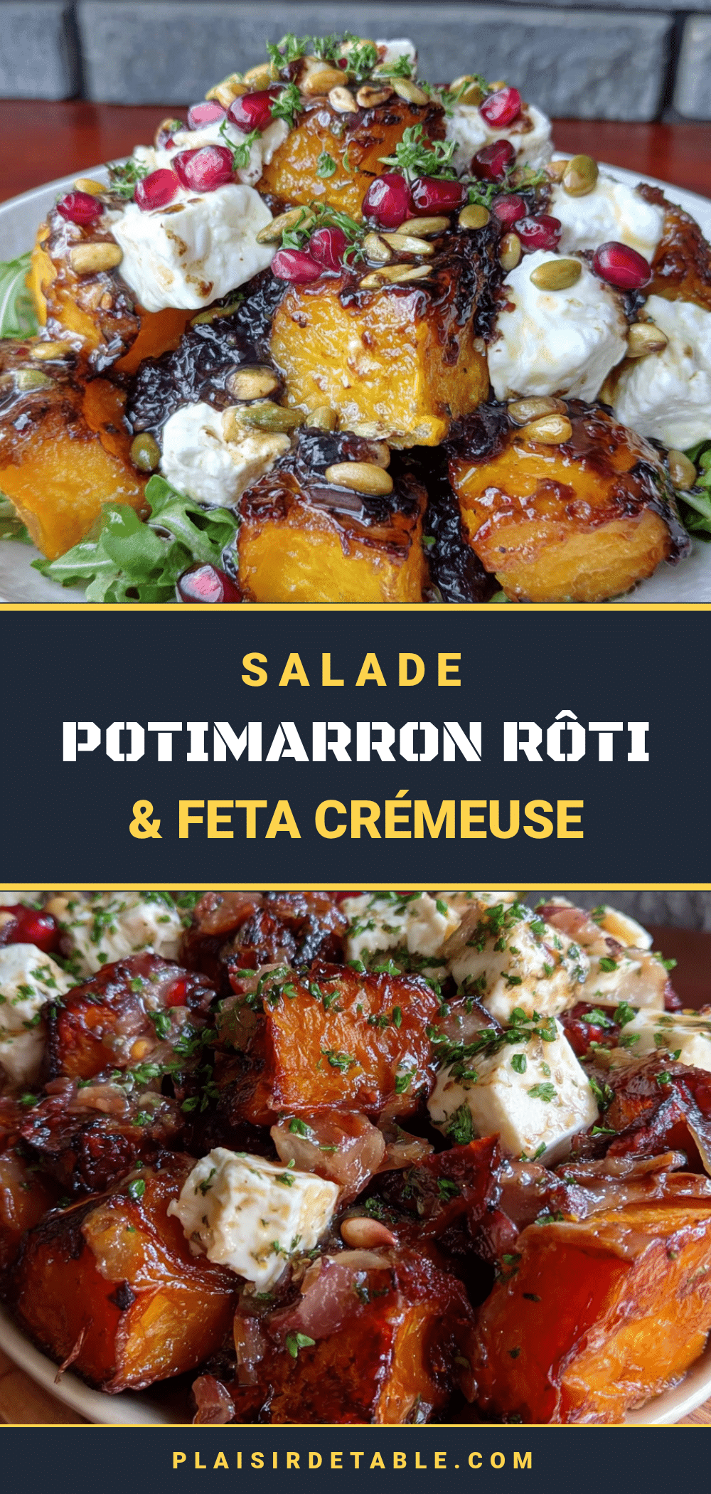 salade de potimarron rôti et feta crémeuse recipe
