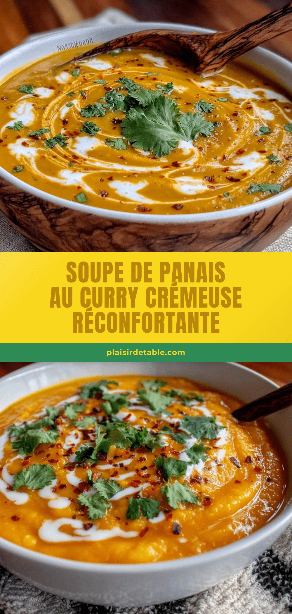 Soupe de panais au curry recipe