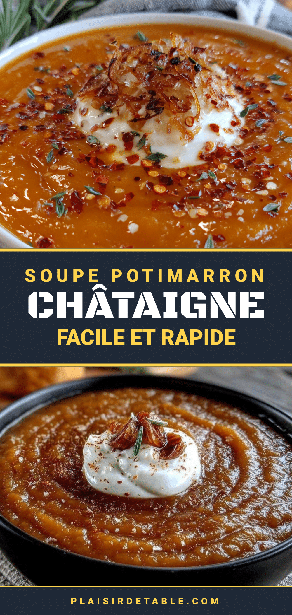 Soupe potimarron-châtaigne facile et rapide recipe