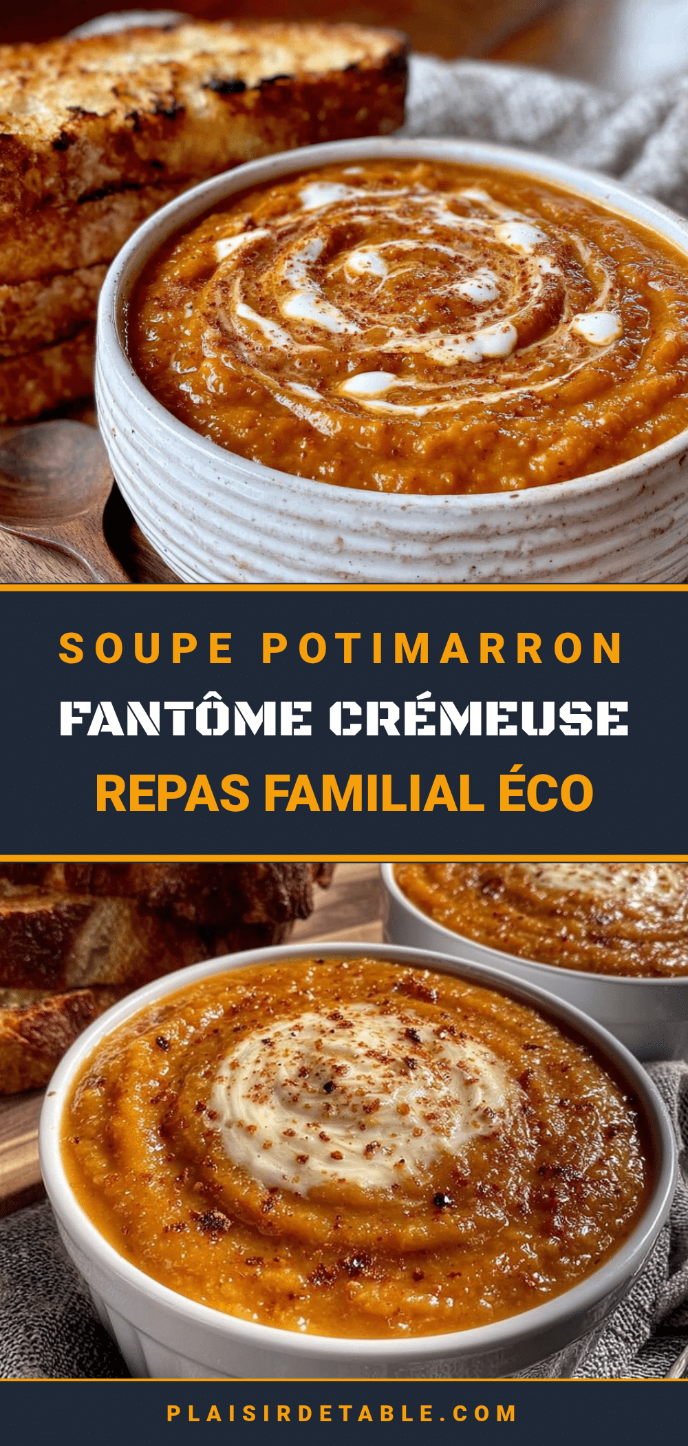 soupe potimarron crémeuse recipe