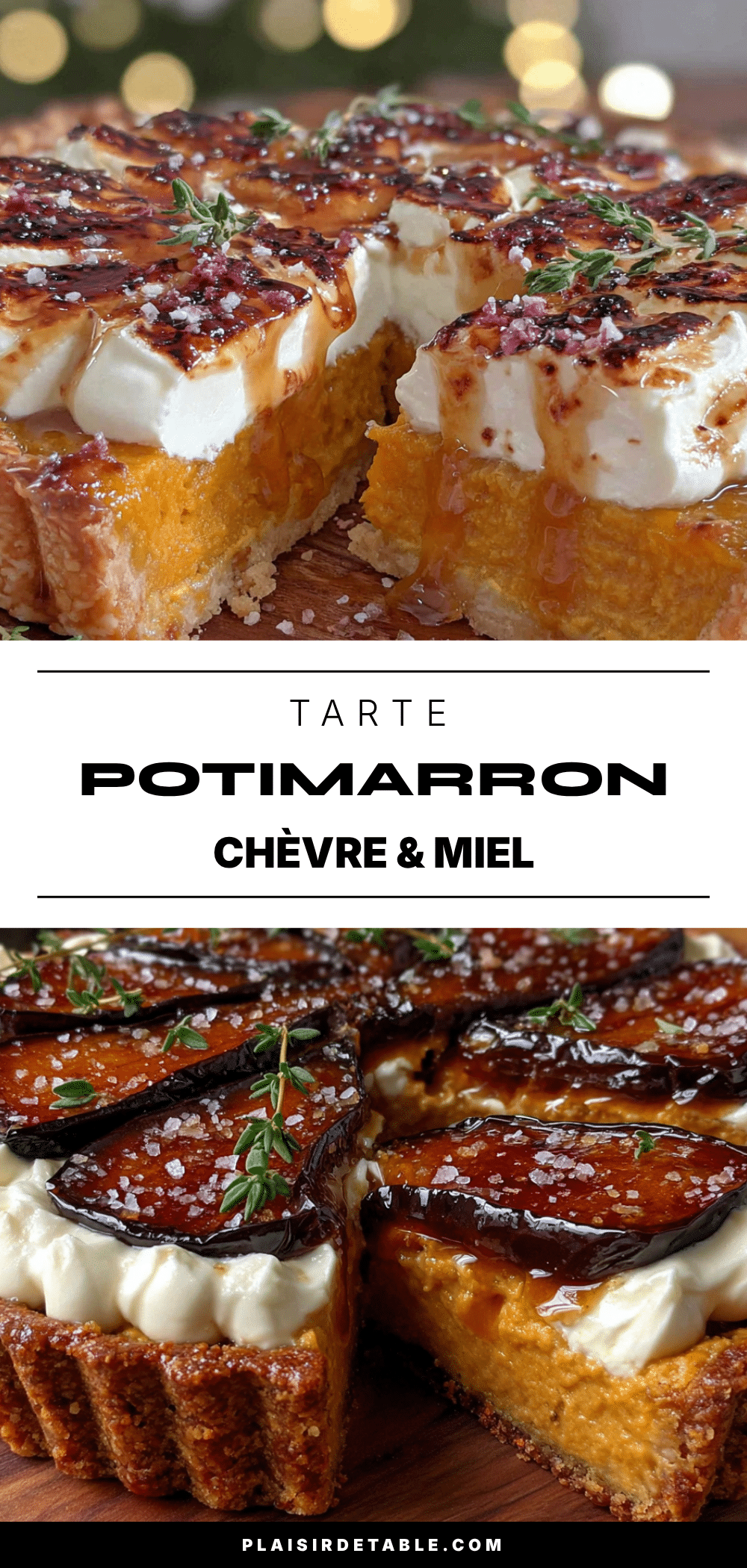 tarte potimarron chèvre miel d’automne recipe