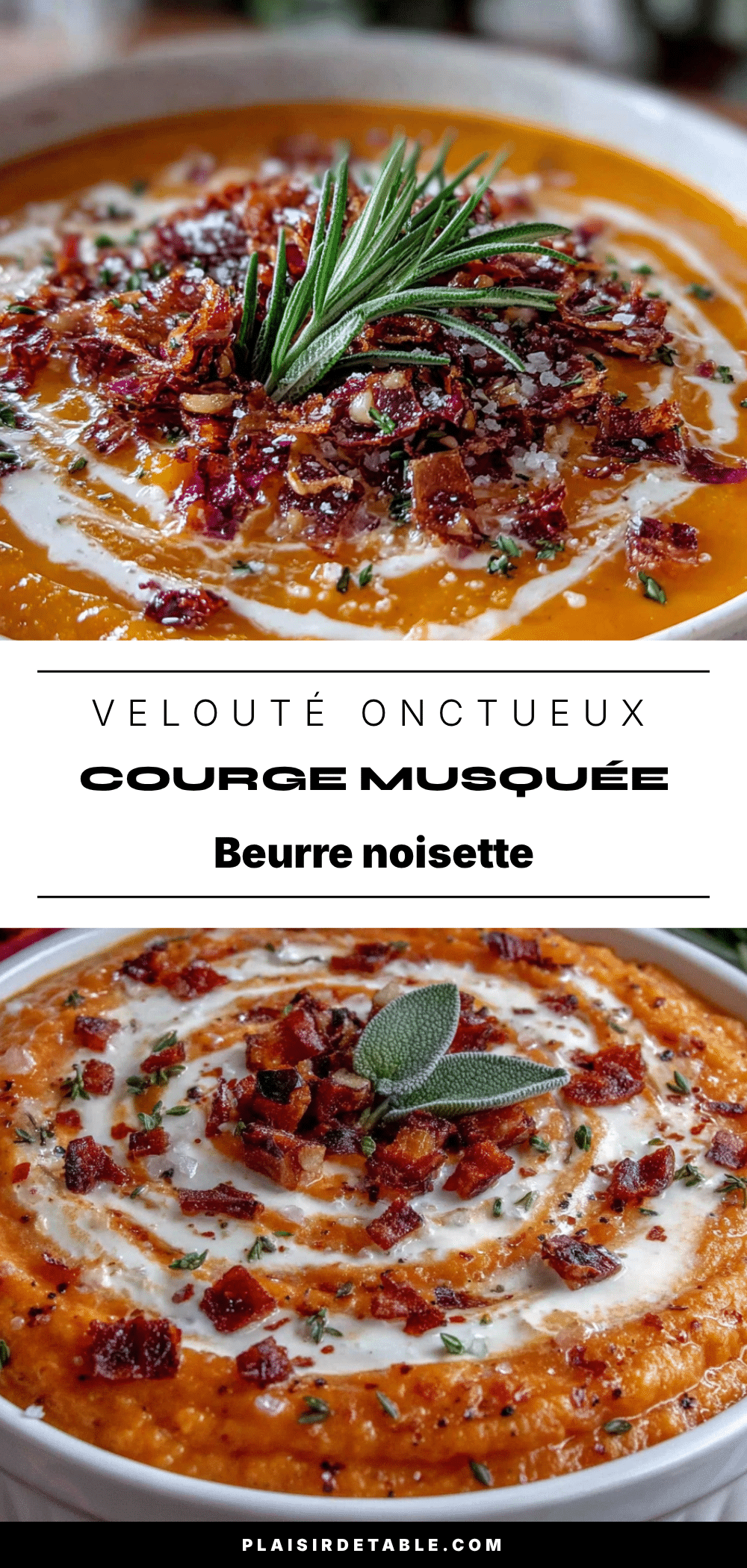 velouté de courge musquée au beurre noisette recipe