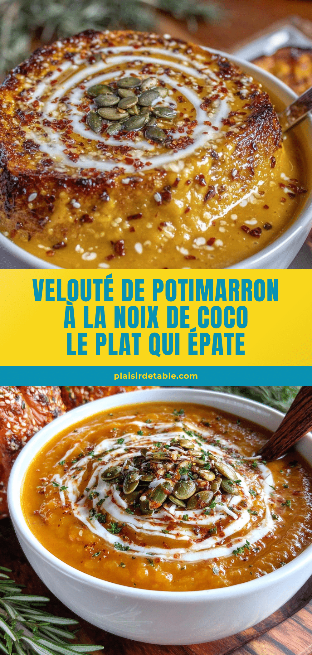 velouté de potimarron coco recipe