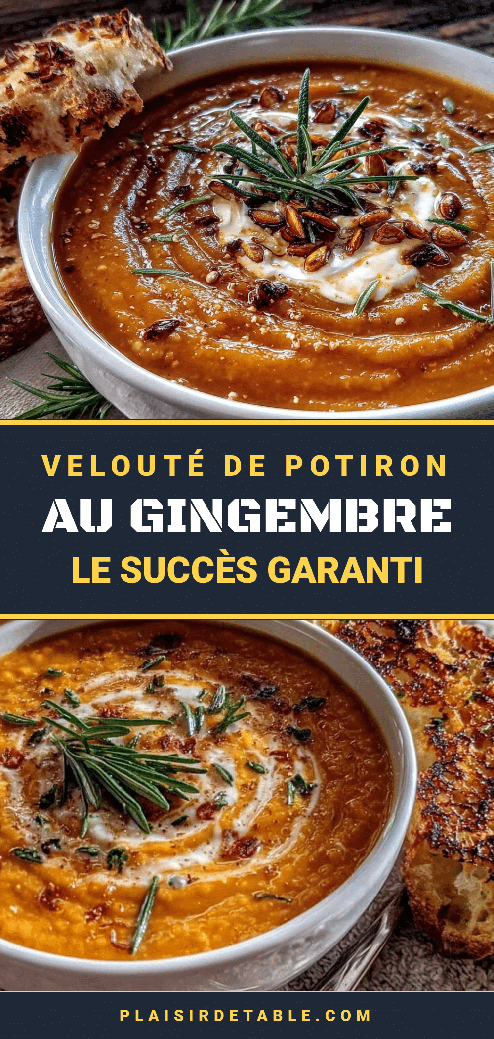velouté de potiron au gingembre recipe