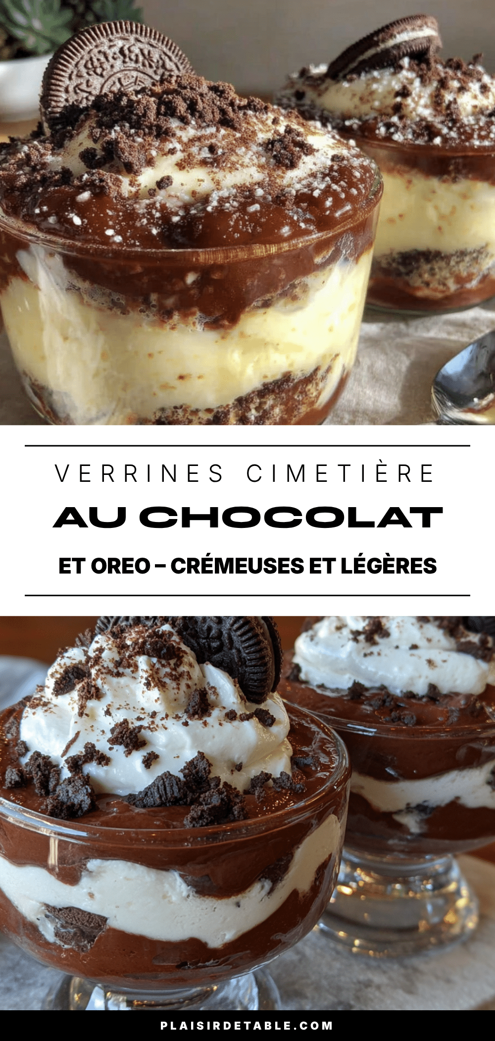 verrines cimetière au chocolat et oreo recipe