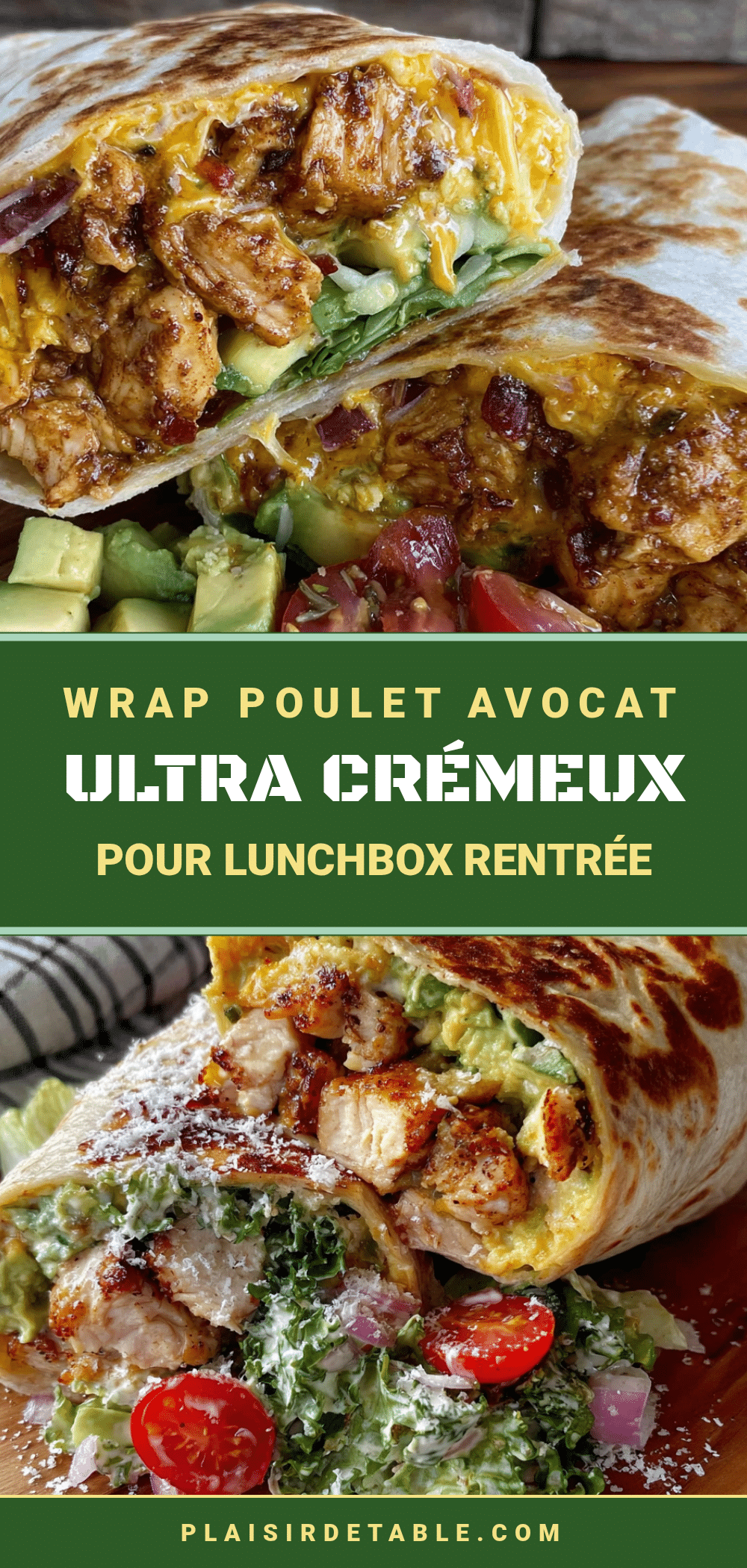 wrap poulet avocat crémeux recipe